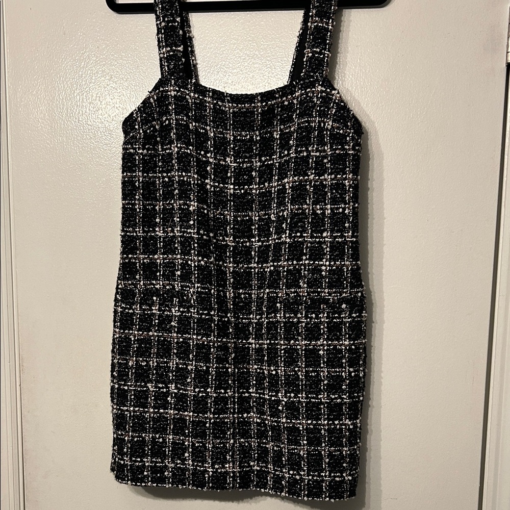 Abercrombie & Fitch Black and White Checkered Mini Dress